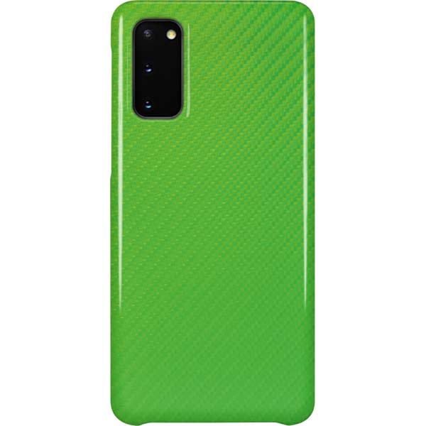 Green Carbon Fiber Specialty Texture Material Galaxy Cases