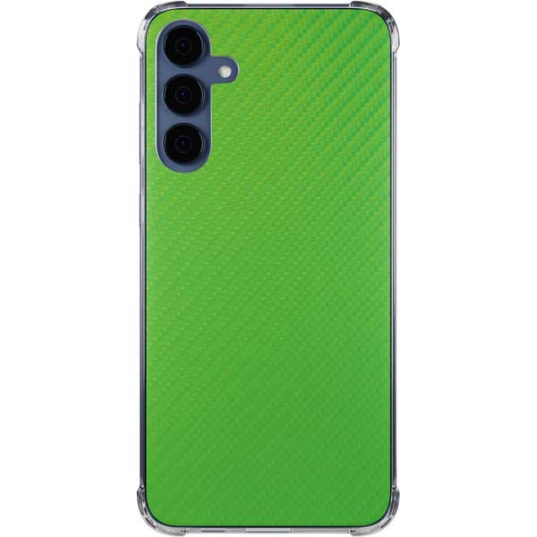 Green Carbon Fiber Specialty Texture Material Galaxy Cases