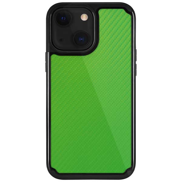 Green Carbon Fiber Specialty Texture Material iPhone Cases