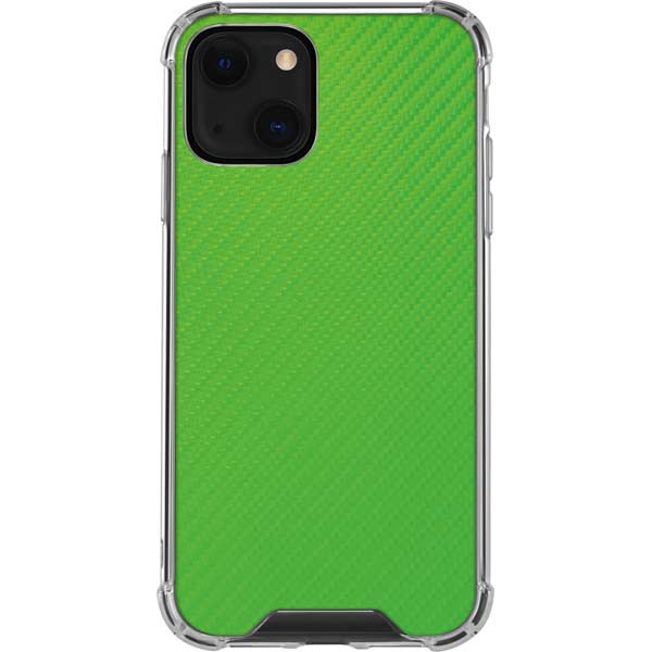 Green Carbon Fiber Specialty Texture Material iPhone Cases