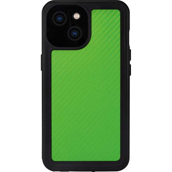 Green Carbon Fiber Specialty Texture Material iPhone Cases