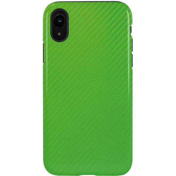 Green Carbon Fiber Specialty Texture Material iPhone Cases