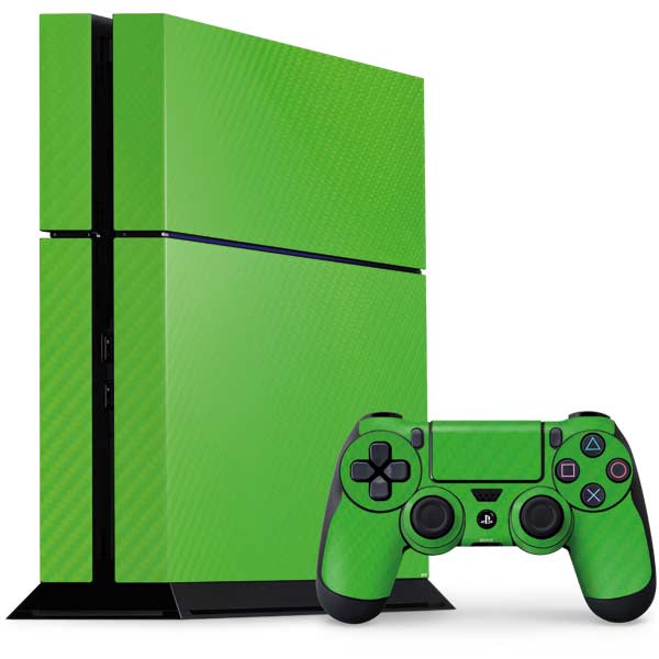 Green Carbon Fiber Specialty Texture Material PlayStation PS4 Skins