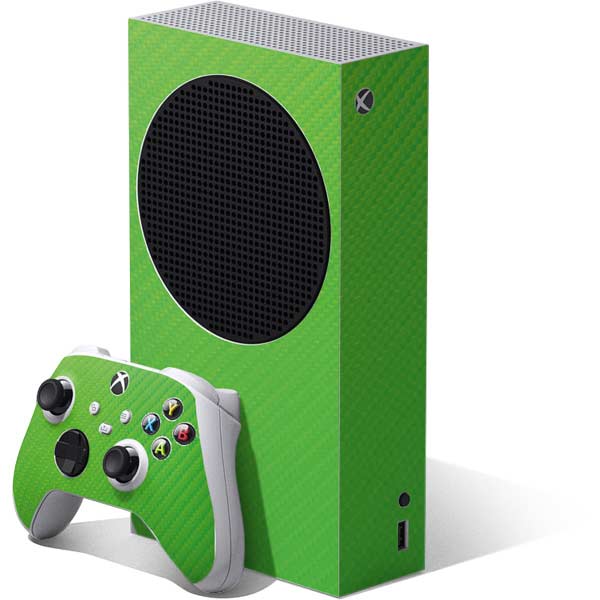 Green Carbon Fiber Specialty Texture Material Xbox Series S Skins