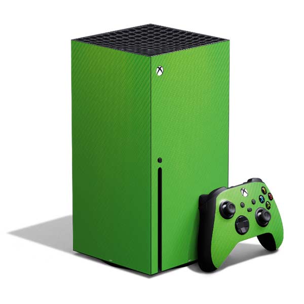 Green Carbon Fiber Specialty Texture Material Xbox Series X Skins