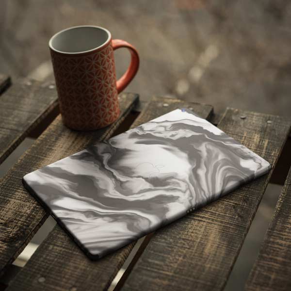 Grey Marble Ink iPad Skins