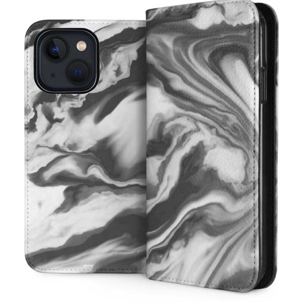 Grey Marble Ink iPhone Cases