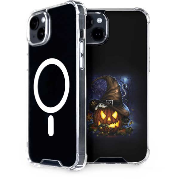 Halloween Cat and Jack O Lantern Pumpkin by Sarah Richter iPhone Cases