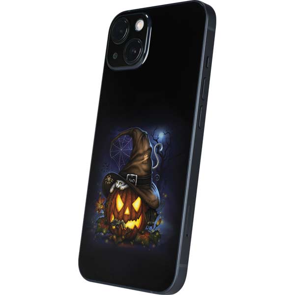 Halloween Cat and Jack O Lantern Pumpkin by Sarah Richter iPhone Skins