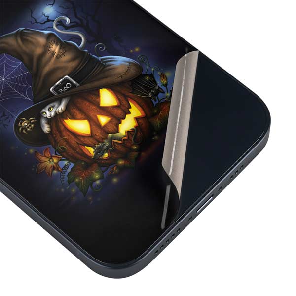 Halloween Cat and Jack O Lantern Pumpkin by Sarah Richter iPhone Skins