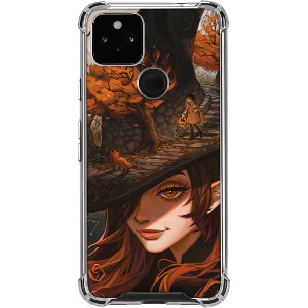 Halloween Pumpkin Witch with Fox by Ivy Dolamore Pixel Cases