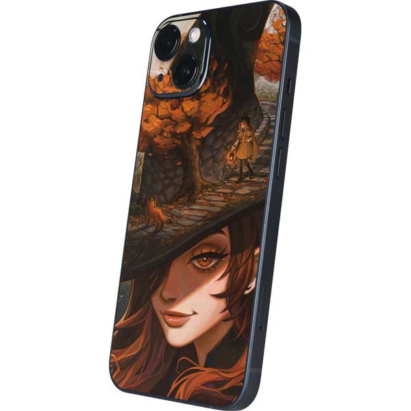 Halloween Pumpkin Witch with Fox by Ivy Dolamore iPhone Skins