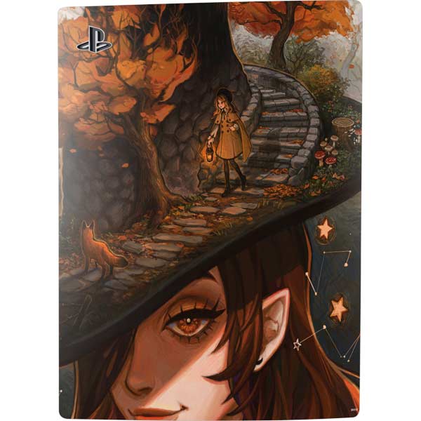 Halloween Pumpkin Witch with Fox by Ivy Dolamore PlayStation PS5 Skins