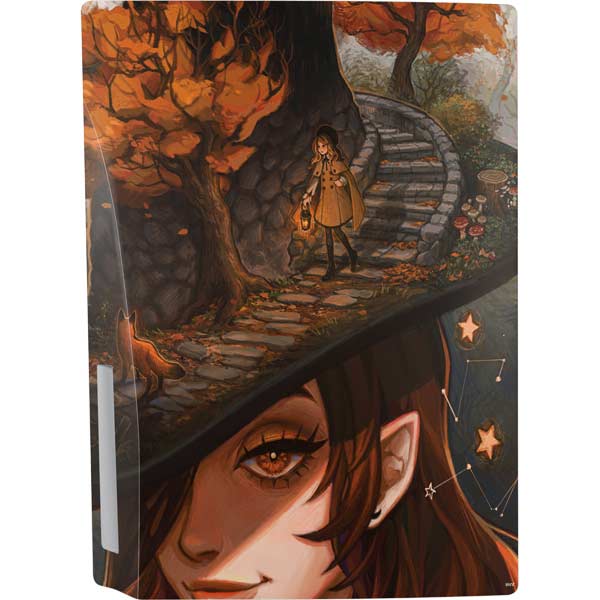 Halloween Pumpkin Witch with Fox by Ivy Dolamore PlayStation PS5 Skins