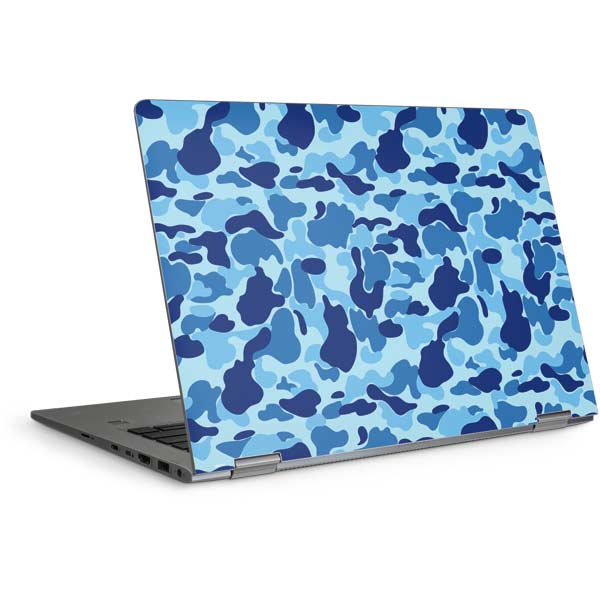 Light Blue Street Camo Laptop Skins