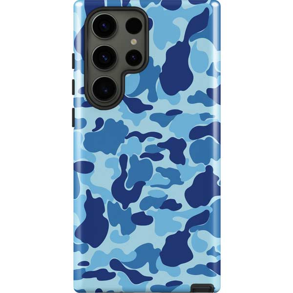 Light Blue Street Camo Galaxy Cases