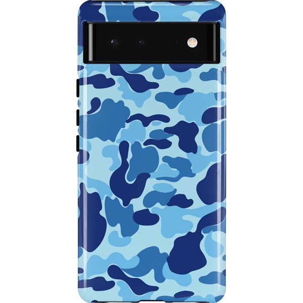 Light Blue Street Camo Pixel Cases