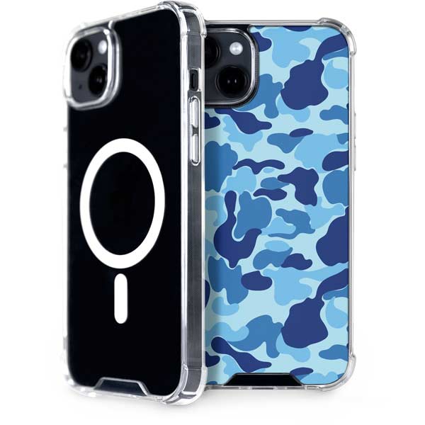 Light Blue Street Camo iPhone Cases