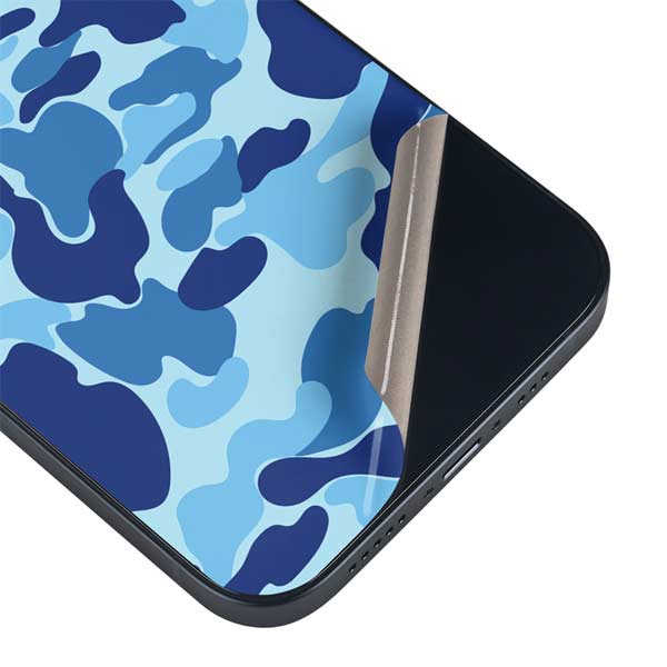 Light Blue Street Camo iPhone Skins