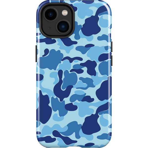 Light Blue Street Camo iPhone Cases