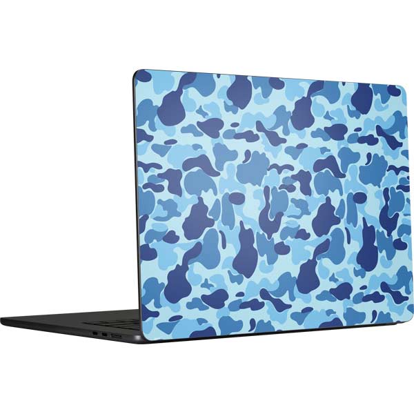 Light Blue Street Camo MacBook Skins