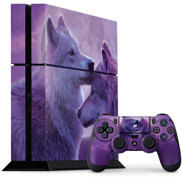 Loving Wolves Sony PlayStation Skin by Vincent Hie