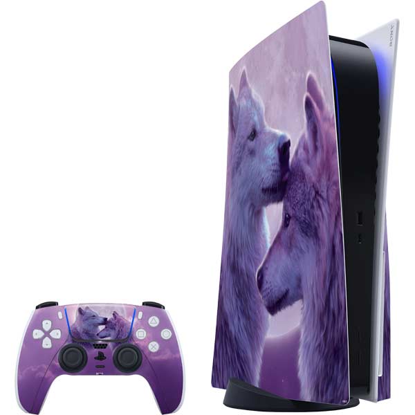 Loving Wolves Sony PlayStation Skin by Vincent Hie