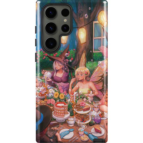 Magical Witch and Fairy Cottagecore Teaparty by Ivy Dolamore Galaxy Cases