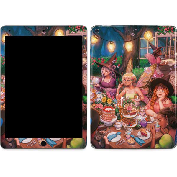 Magical Witch and Fairy Cottagecore Teaparty by Ivy Dolamore iPad Skins