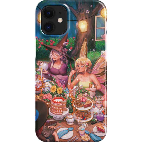 Magical Witch and Fairy Cottagecore Teaparty by Ivy Dolamore iPhone Cases