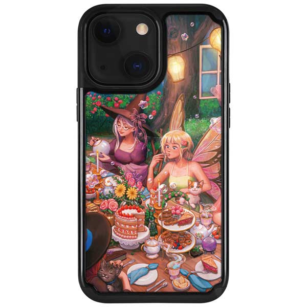 Magical Witch and Fairy Cottagecore Teaparty by Ivy Dolamore iPhone Cases