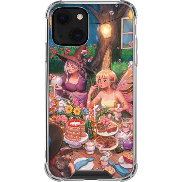 Magical Witch and Fairy Cottagecore Teaparty by Ivy Dolamore iPhone Cases