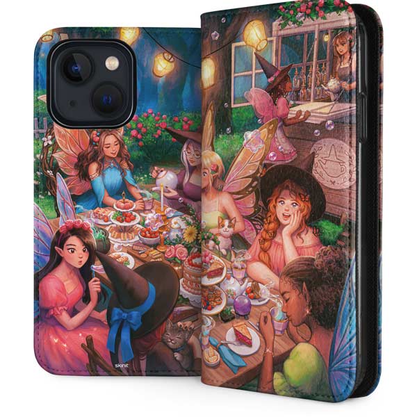 Magical Witch and Fairy Cottagecore Teaparty by Ivy Dolamore iPhone Cases