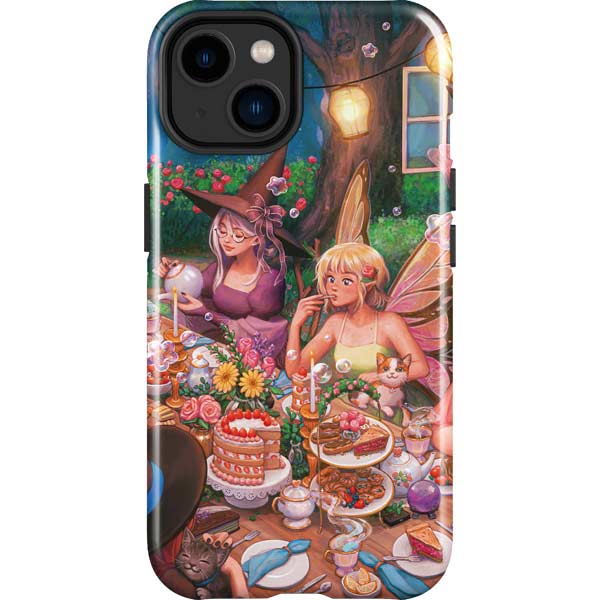 Magical Witch and Fairy Cottagecore Teaparty by Ivy Dolamore iPhone Cases