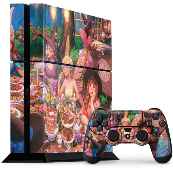 Magical Witch and Fairy Cottagecore Teaparty by Ivy Dolamore PlayStation PS4 Skins