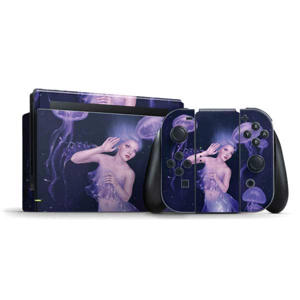 Mermaid and Jellyfish by Rachel Anderson Nintendo Skins