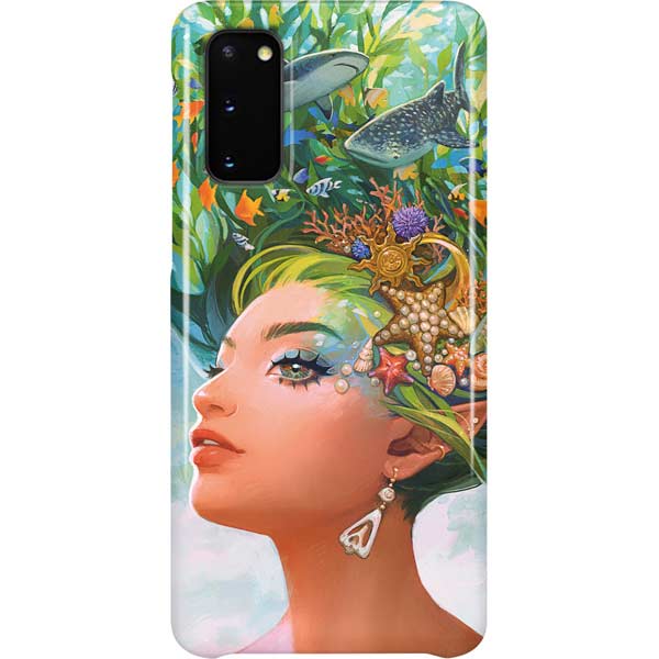 Mermaid with Sea Stars in Her Hair by Ivy Dolamore Galaxy Cases