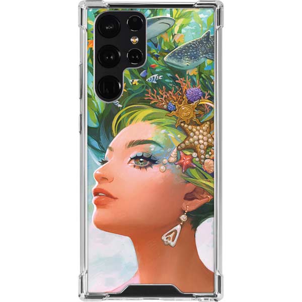 Mermaid with Sea Stars in Her Hair by Ivy Dolamore Galaxy Cases