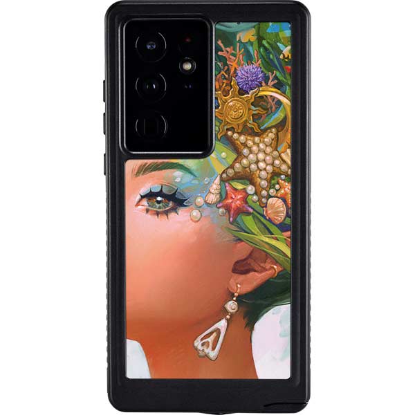 Mermaid with Sea Stars in Her Hair by Ivy Dolamore Galaxy Cases