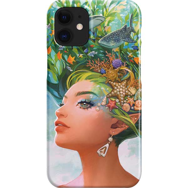 Mermaid with Sea Stars in Her Hair by Ivy Dolamore iPhone Cases