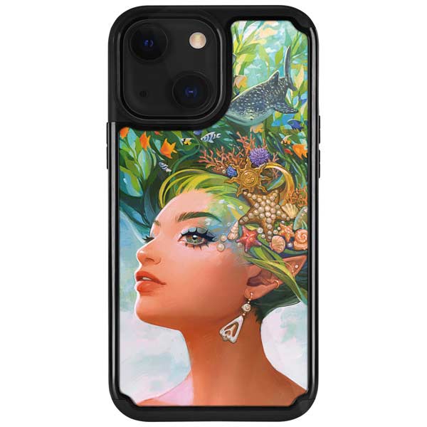 Mermaid with Sea Stars in Her Hair by Ivy Dolamore iPhone Cases