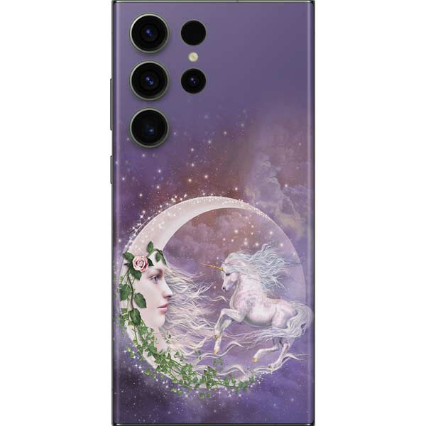 Moon Unicorn by Laurie Prindle Galaxy Skins