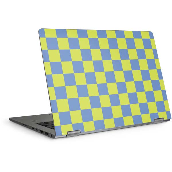 Neon Checkered Laptop Skins