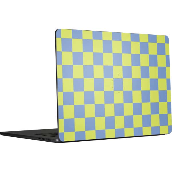 Neon Checkered MacBook Skins