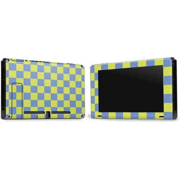 Neon Checkered Nintendo Skins