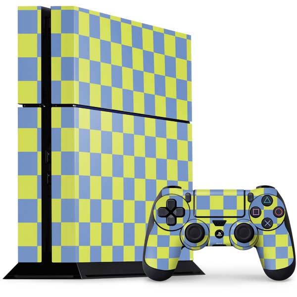 Neon Checkered PlayStation PS4 Skins