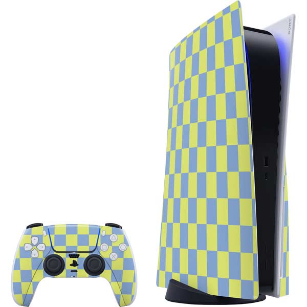 Neon Checkered PlayStation PS5 Skins