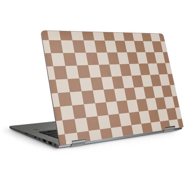 Neutral Checkered Laptop Skins