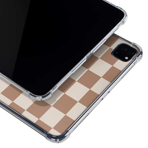 Neutral Checkered iPad Cases