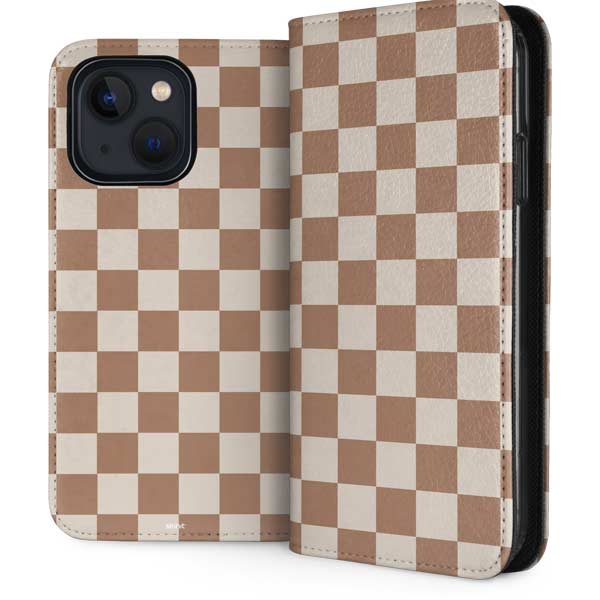 Neutral Checkered iPhone Cases